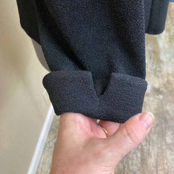 Donna Ricco VTG stretchy crepe jacket w/ open back & cuffed 3/4 sleeves - Picture 4 of 7